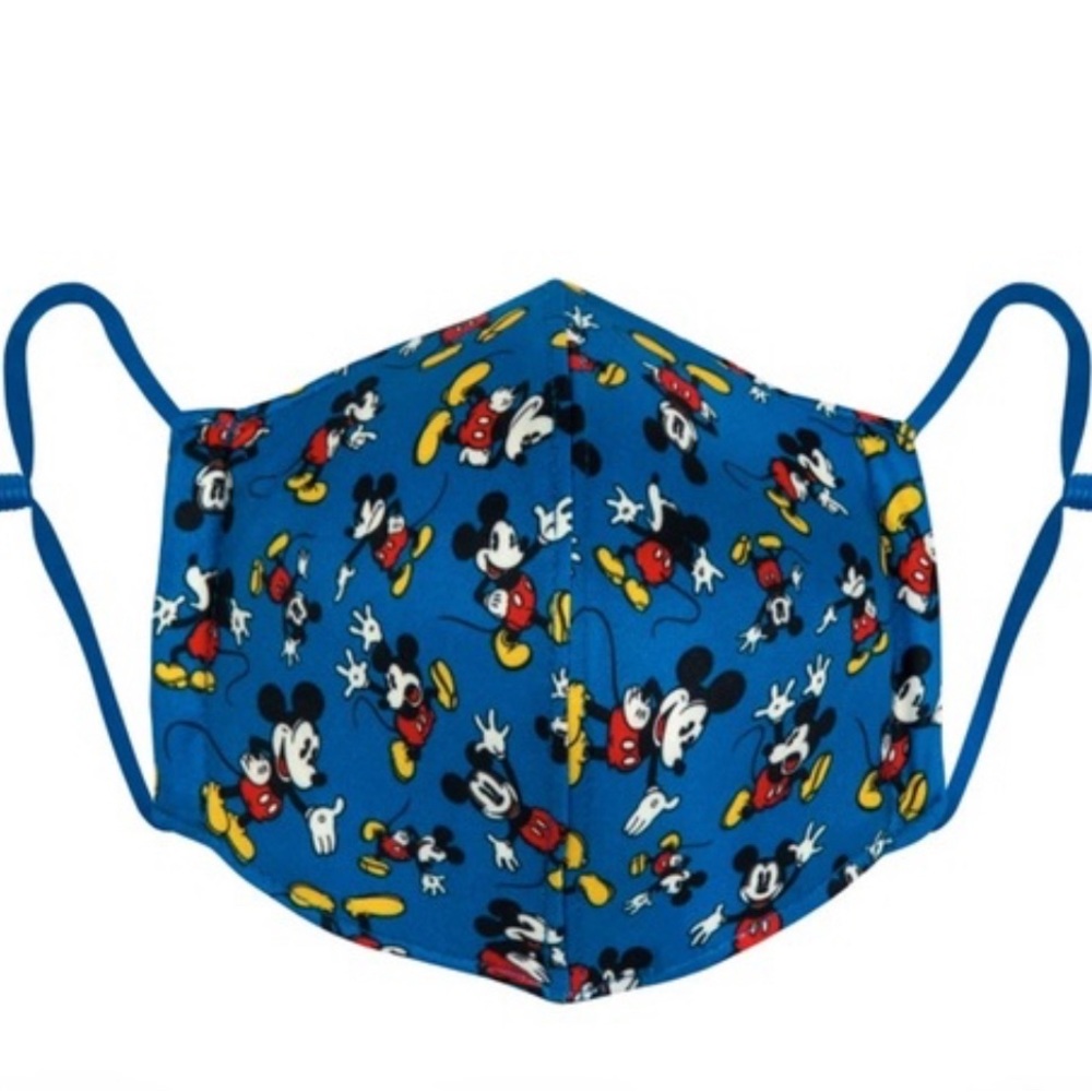 Disney Parks Mickey Mouse Blue Adjustable Nose‎ Wire Cloth Face Mask